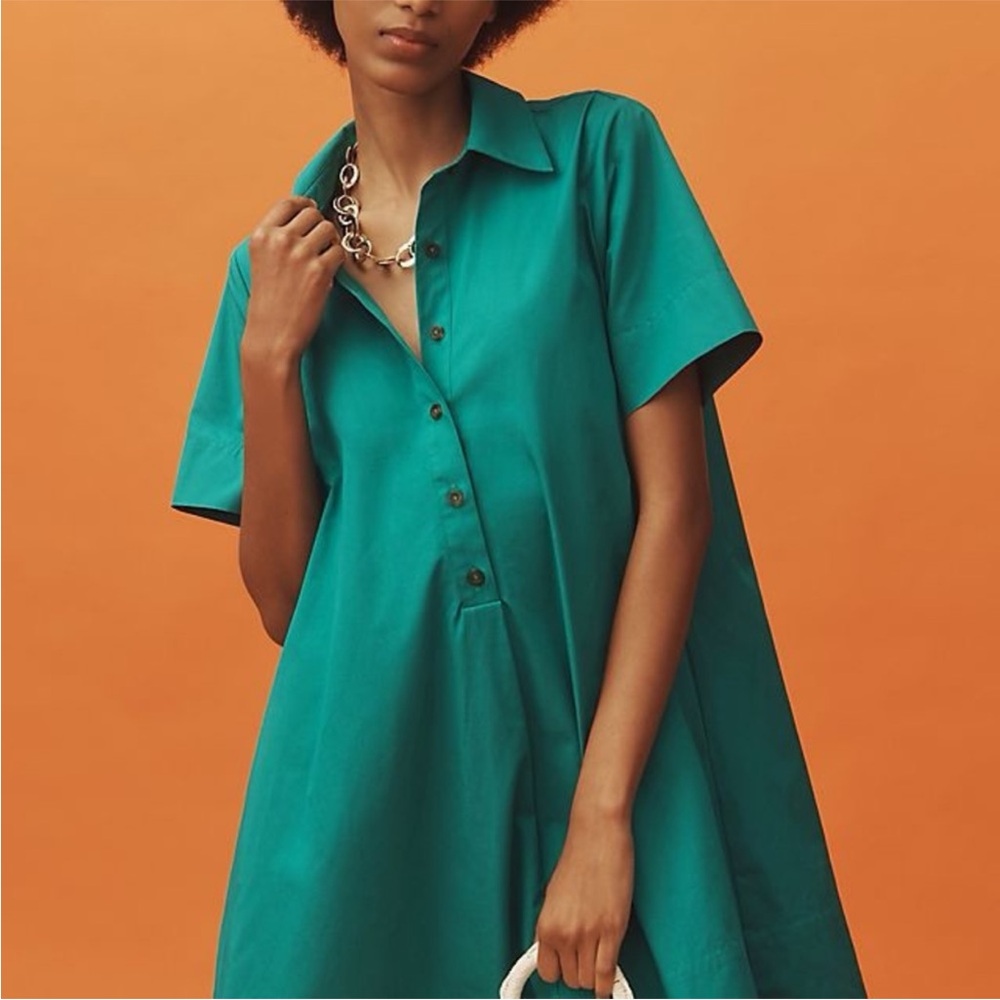 Anthropologie Green A-Line
Mini Dress